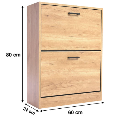 Slanke schoenenkast met 2 lades