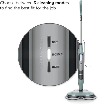 Shark® Alles-in-één Stoom- & Schrobmop – LED-verlichting, XL-watertank, 8 pads