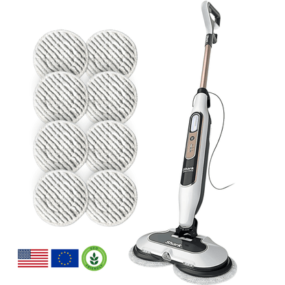 Shark® Alles-in-één Stoom- & Schrobmop – LED-verlichting, XL-watertank, 8 pads