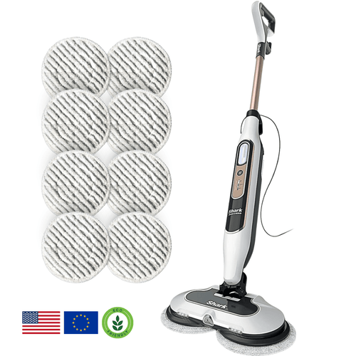 Shark® Alles-in-één Stoom- & Schrobmop – LED-verlichting, XL-watertank, 8 pads