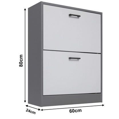 Slanke schoenenkast met 2 lades